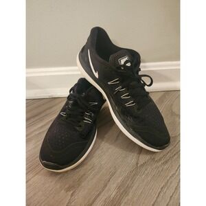 Nike Flex 2017 Run Womens Black White Running Shoes Sneakers‎ Sz 11